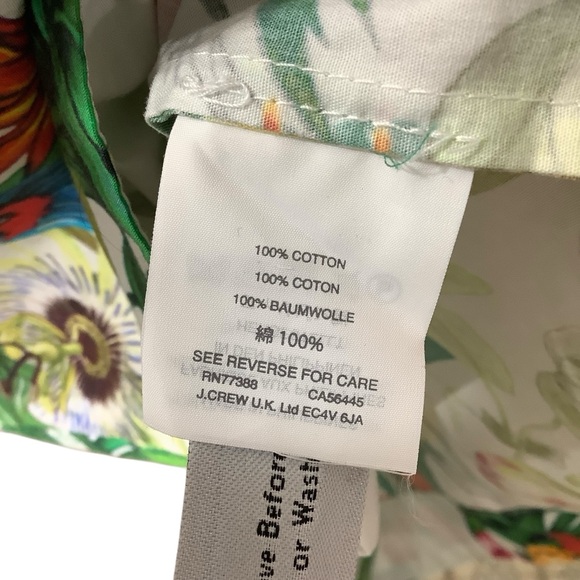 J. Crew Cotton Off Shoulder Tropical Mini Dress - Picture 4 of 5